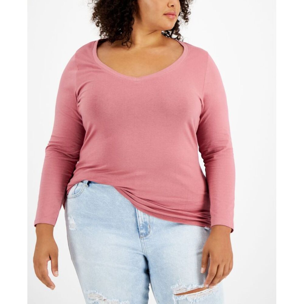 Plus Size V-Neck Top